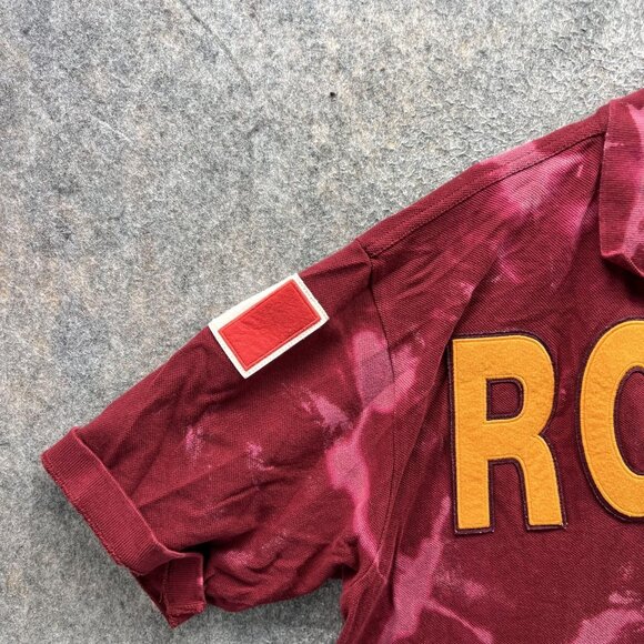 Robe Di Kappa Roma Polo Shirt Mens XL Maroon Italy Flag Soccer Chenille - Picture 9 of 11